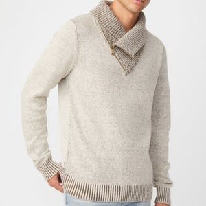 New GUESS Men's Clay Shawl Zip Sweater